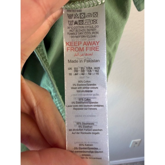 PrettyLittleThing Sage Green Short Sleeve Logo Bodysuit US‎ 12 NEW - Picture 9 of 9